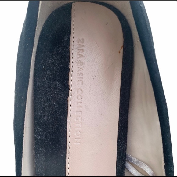 Zara Basic Collection Black Suede Heels - Picture 2 of 6